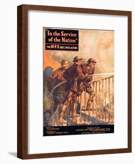 A Contemporary Word War Ii Booklet for the National Fire Service Benevolent Fund-null-Framed Giclee Print