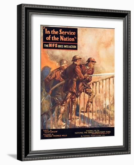 A Contemporary Word War Ii Booklet for the National Fire Service Benevolent Fund-null-Framed Giclee Print