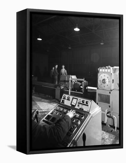 A Continuous Forge in Operation at the Edgar Allen Steel Founders, Meadowhall, Sheffield, 1962-Michael Walters-Framed Premier Image Canvas