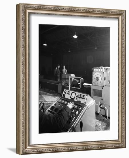 A Continuous Forge in Operation at the Edgar Allen Steel Founders, Meadowhall, Sheffield, 1962-Michael Walters-Framed Photographic Print