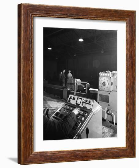 A Continuous Forge in Operation at the Edgar Allen Steel Founders, Meadowhall, Sheffield, 1962-Michael Walters-Framed Photographic Print