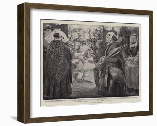 A Contrast, Peasants and Parisians at Rennes-Charles Paul Renouard-Framed Giclee Print