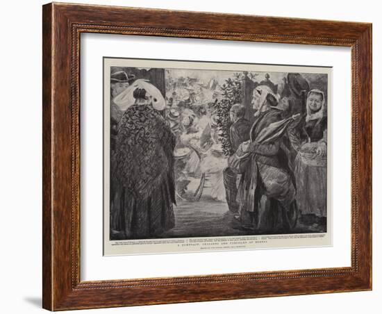 A Contrast, Peasants and Parisians at Rennes-Charles Paul Renouard-Framed Giclee Print