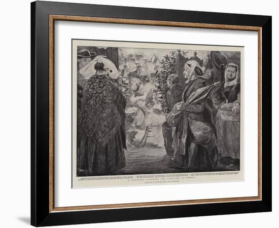 A Contrast, Peasants and Parisians at Rennes-Charles Paul Renouard-Framed Giclee Print