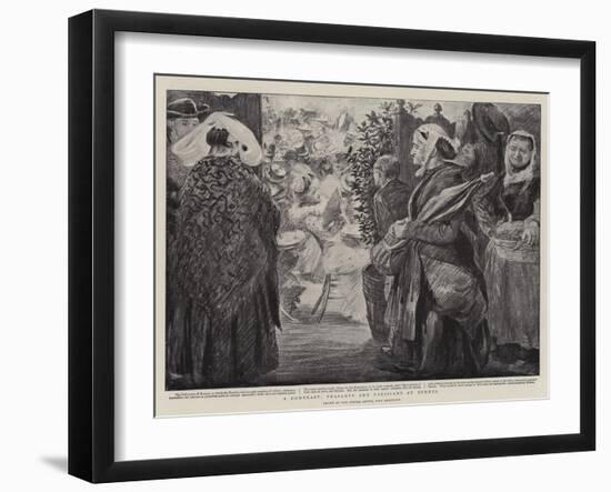 A Contrast, Peasants and Parisians at Rennes-Charles Paul Renouard-Framed Giclee Print