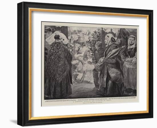 A Contrast, Peasants and Parisians at Rennes-Charles Paul Renouard-Framed Giclee Print