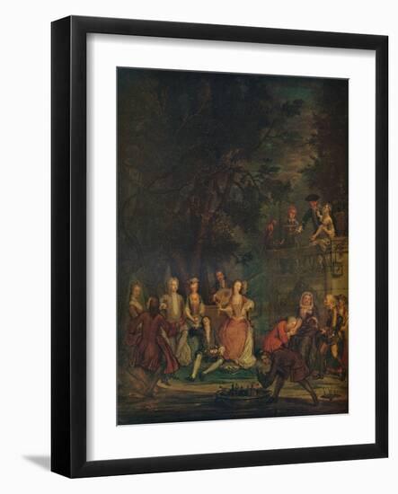 'A Conversation Piece', c1700 (1931)-Marcellus Laroon the Younger-Framed Giclee Print