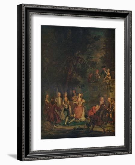 'A Conversation Piece', c1700 (1931)-Marcellus Laroon the Younger-Framed Giclee Print