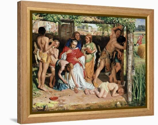 A Converted British Family Sheltering a Christian Missionary from the Persecution of the Druids-William Holman Hunt-Framed Premier Image Canvas