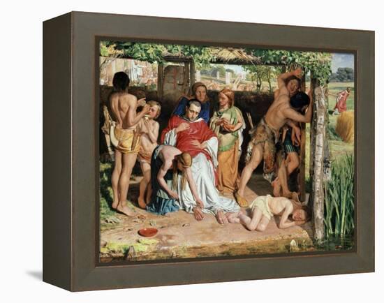 A Converted British Family Sheltering a Christian Missionary from the Persecution of the Druids-William Holman Hunt-Framed Premier Image Canvas