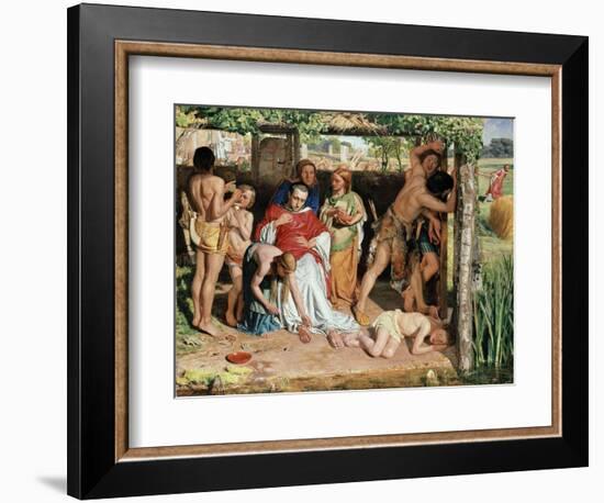 A Converted British Family Sheltering a Christian Missionary from the Persecution of the Druids-William Holman Hunt-Framed Giclee Print
