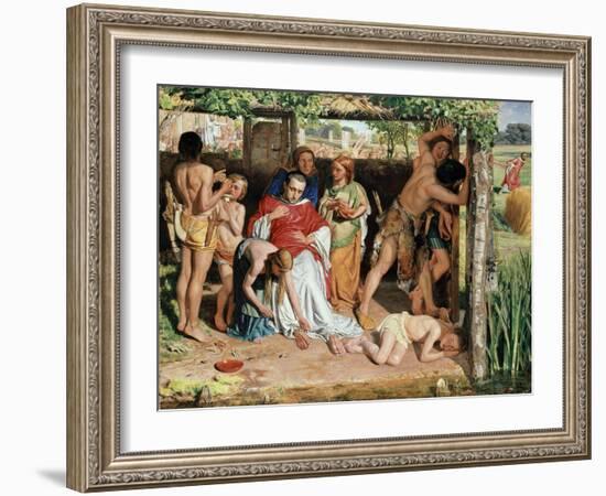 A Converted British Family Sheltering a Christian Missionary from the Persecution of the Druids-William Holman Hunt-Framed Giclee Print