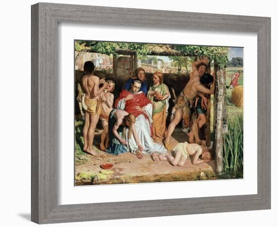 A Converted British Family Sheltering a Christian Missionary from the Persecution of the Druids-William Holman Hunt-Framed Giclee Print