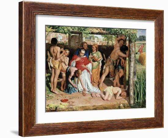 A Converted British Family Sheltering a Christian Missionary from the Persecution of the Druids-William Holman Hunt-Framed Giclee Print