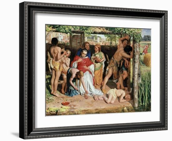 A Converted British Family Sheltering a Christian Missionary from the Persecution of the Druids-William Holman Hunt-Framed Giclee Print