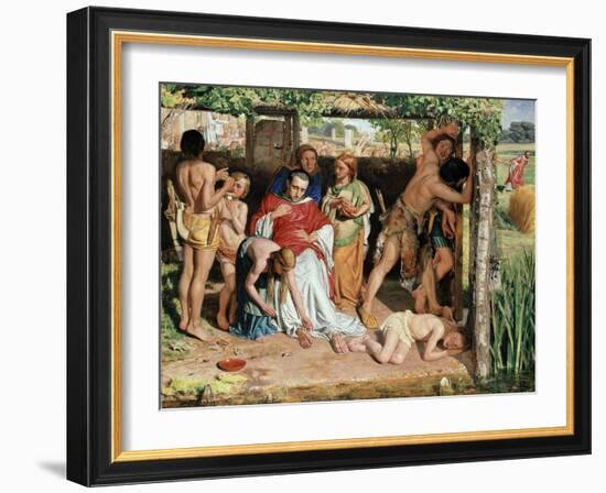 A Converted British Family Sheltering a Christian Missionary from the Persecution of the Druids-William Holman Hunt-Framed Giclee Print