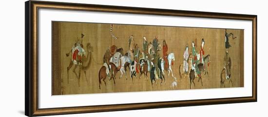 A Convoy of Mongols, Chinese, 14th Century-null-Framed Giclee Print