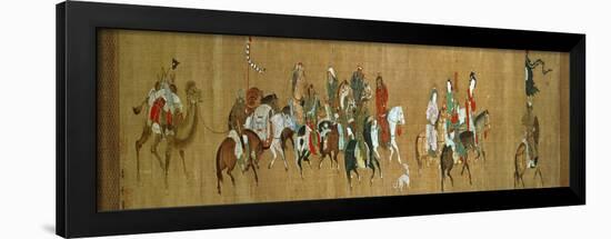 A Convoy of Mongols, Chinese, 14th Century-null-Framed Giclee Print