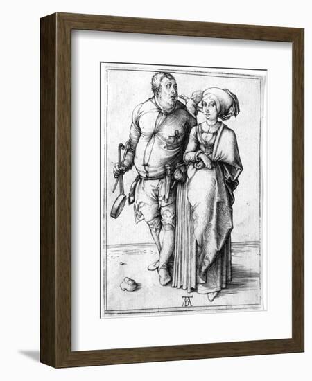 A Cook and His Wife, C.1496-Albrecht Dürer-Framed Giclee Print