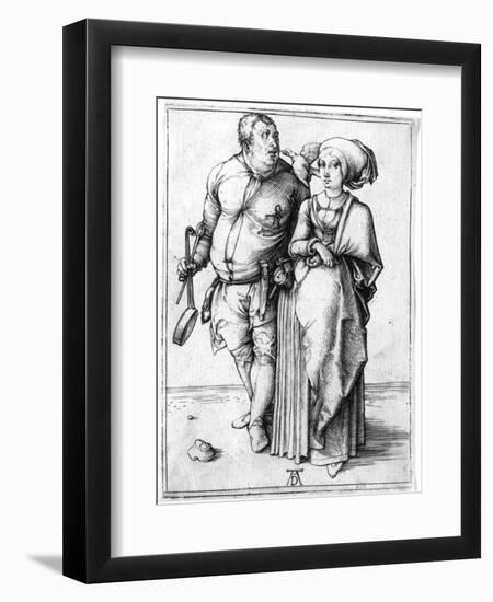 A Cook and His Wife, C.1496-Albrecht Dürer-Framed Giclee Print