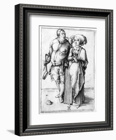 A Cook and His Wife, C.1496-Albrecht Dürer-Framed Giclee Print