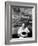 A Cook Holds a Bowl of Cuban Style Black Beans at La Carreta Restaurant, 1987-null-Framed Photographic Print