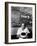 A Cook Holds a Bowl of Cuban Style Black Beans at La Carreta Restaurant, 1987-null-Framed Photographic Print