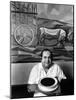 A Cook Holds a Bowl of Cuban Style Black Beans at La Carreta Restaurant, 1987-null-Mounted Photographic Print