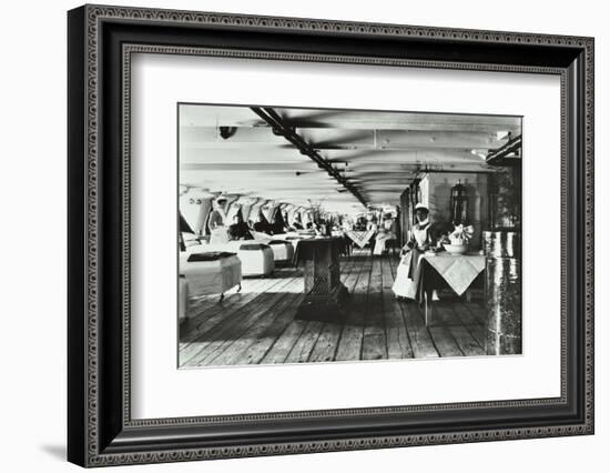 A Copy of a Photograph of the Ward Deck of the Atlas Smallpox Hospital Ship, C1890-C1899-null-Framed Photographic Print