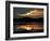 A Cormorant is Silhouetted Against the Waters of Lake Talquin-null-Framed Photographic Print