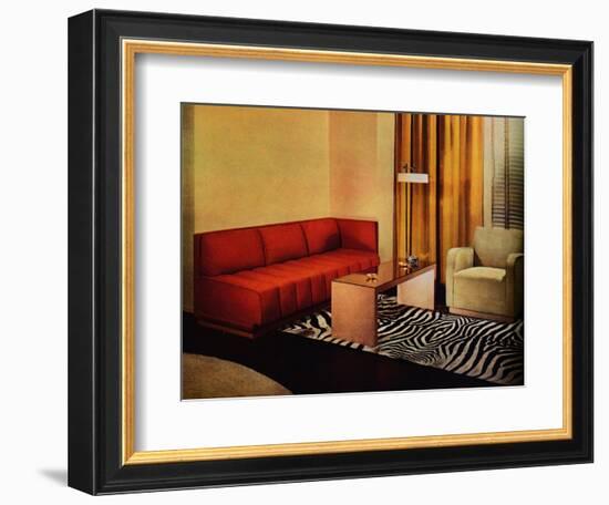 'A corner in the American designer Walter Dorwin Teague's own Living-room', c1940-Unknown-Framed Photographic Print