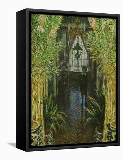 A Corner in the Apartment, in the Center; Jean Monet, the Painter's Son-Claude Monet-Framed Premier Image Canvas