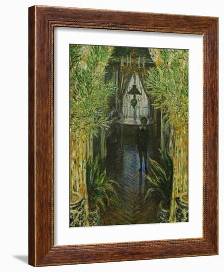 A Corner in the Apartment, in the Center; Jean Monet, the Painter's Son-Claude Monet-Framed Giclee Print