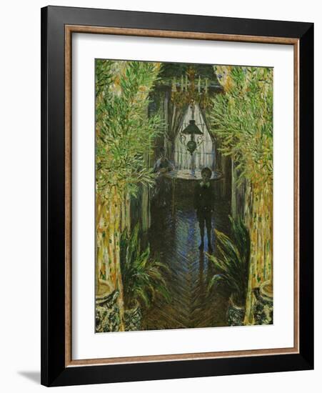 A Corner in the Apartment, in the Center; Jean Monet, the Painter's Son-Claude Monet-Framed Giclee Print