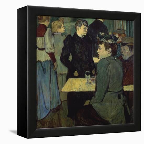 A Corner in the Moulin De La Galette-Henri de Toulouse-Lautrec-Framed Premier Image Canvas