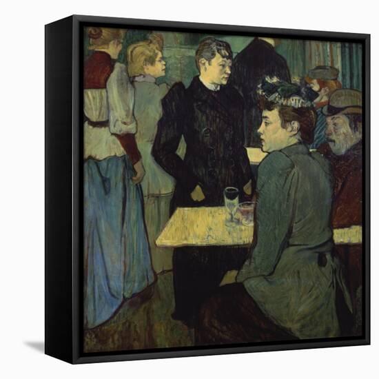 A Corner in the Moulin De La Galette-Henri de Toulouse-Lautrec-Framed Premier Image Canvas