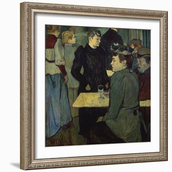A Corner in the Moulin De La Galette-Henri de Toulouse-Lautrec-Framed Giclee Print