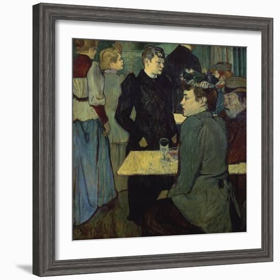 A Corner in the Moulin De La Galette-Henri de Toulouse-Lautrec-Framed Giclee Print