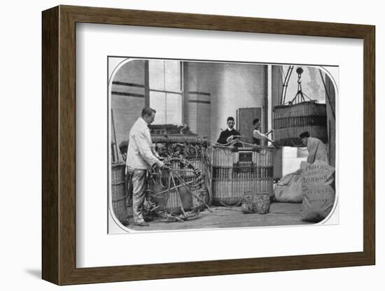 A corner of a hot air balloon factory, London, c1903 (1903)-Unknown-Framed Photographic Print