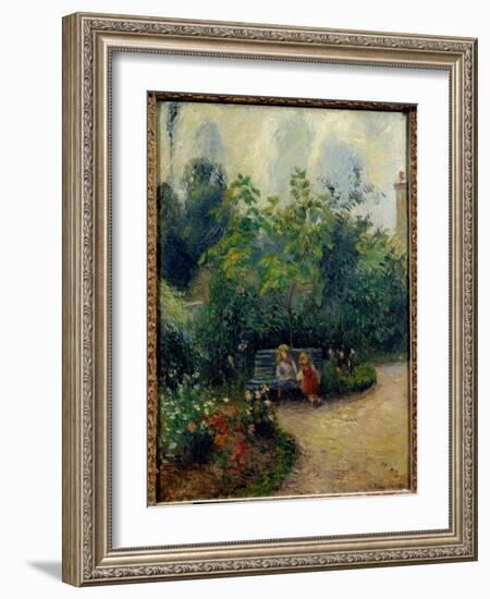 A Corner of Garden at the Hermitage (The Garden of the Mathurins) Painting by Camille Pissarro (183-Camille Pissarro-Framed Giclee Print