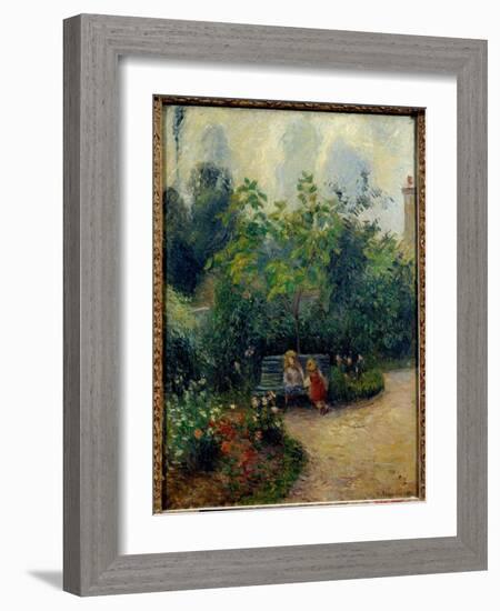 A Corner of Garden at the Hermitage (The Garden of the Mathurins) Painting by Camille Pissarro (183-Camille Pissarro-Framed Giclee Print