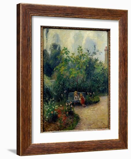 A Corner of Garden at the Hermitage (The Garden of the Mathurins) Painting by Camille Pissarro (183-Camille Pissarro-Framed Giclee Print