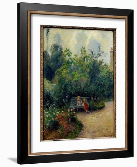 A Corner of Garden at the Hermitage (The Garden of the Mathurins) Painting by Camille Pissarro (183-Camille Pissarro-Framed Giclee Print