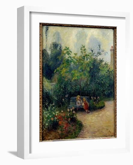 A Corner of Garden at the Hermitage (The Garden of the Mathurins) Painting by Camille Pissarro (183-Camille Pissarro-Framed Giclee Print