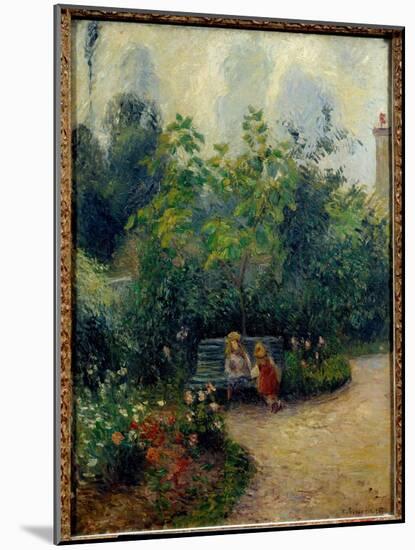 A Corner of Garden at the Hermitage (The Garden of the Mathurins) Painting by Camille Pissarro (183-Camille Pissarro-Mounted Giclee Print