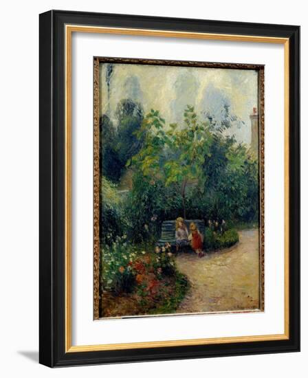 A Corner of Garden at the Hermitage (The Garden of the Mathurins) Painting by Camille Pissarro (183-Camille Pissarro-Framed Giclee Print