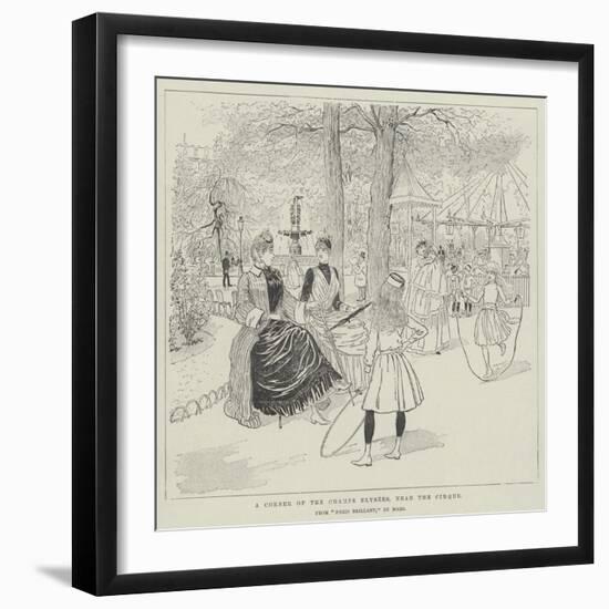 A Corner of the Champs Elysees, Near the Cirque, from Paris Brillant-null-Framed Giclee Print
