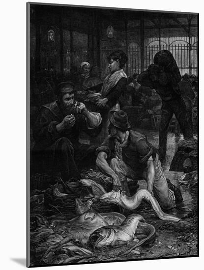 A Corner of the Fish Hall in the Morning (1880). Engraving after the Painting by Victor Gabriel Gil-Victor Gabriel Gilbert-Mounted Giclee Print