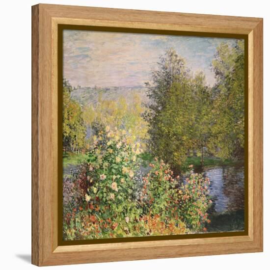 A Corner of the Garden at Montgeron, 1876-7-Claude Monet-Framed Premier Image Canvas