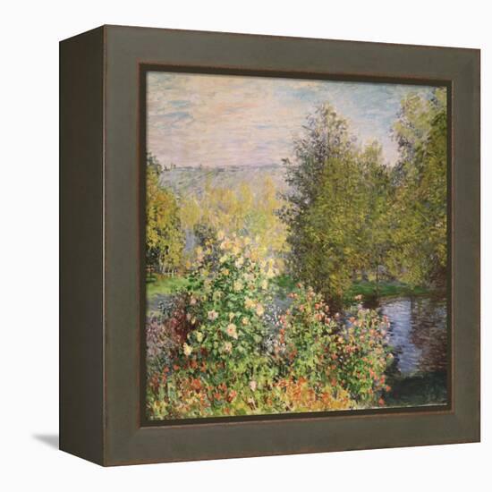 A Corner of the Garden at Montgeron, 1876-7-Claude Monet-Framed Premier Image Canvas